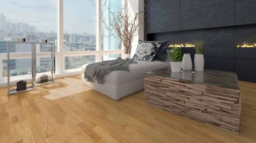Προγυαλισμένο δάπεδο 13.5mm 3strip Oak Δρυς Natur Βερνικωμένο 4V, Διάσταση:13,5×182χ2200mmΠακέτο: 2,402